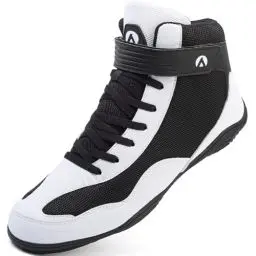 Produktbild: Mufanton Ringerschuhe für Herren rutschfeste Kampfsport Schuhe Atmungsaktiv Ringerschuhe Wrestling Schuhe Geeignet für Wrestling,Boxen,Crossfit,Gewichtheben,Bodybuilding,Schwarz Weiß,EU39