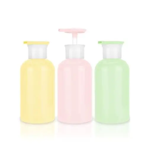 Produktbild: Mulaibdin 3 Stück Shampoo Flaschen zum Befüllen, Pumpspender Shampoo, Duschgel Spender Dusche, Duschgel Spenderflasche mit Etiketten, Seifenspender Bad Kunststoff, 300ml Pumpflasche