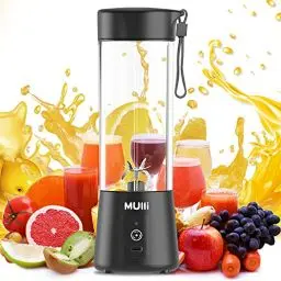 Produktbild: Mulli Tragbarer Mixer,Aufgerüstete Version Mini-Mixer für Frucht-Smoothies und Shakes, USB-aufladbarer Entsafter für Babynahrung, Fitnessstudio, Reisen und mehr