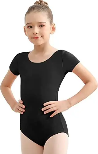 Produktbild: Mulnall Mädchen Team Basic Kurzarm Tanztrikots für Ballett Kinder Baumwolle Turntrikots Tanz Outfit für Frauen Kleinkinder Tanzbekleidung(3027-06-XXL)