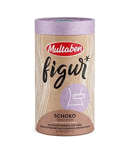 Produktbild: Multaben Diät Shake – proteinreicher Abnehm Shake für eine Eiweiß Diät – Schoko-Geschmack mit Vitaminen und Mineralstoffen – sättigender Diät Drink als hochwertiger Nahrungsersatz - 440g
