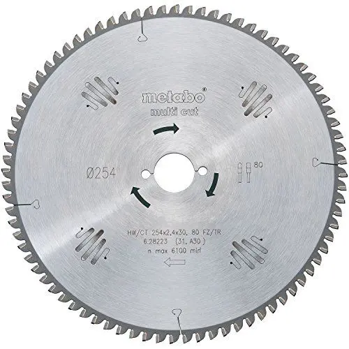 Produktbild: Metabo Kreissägeblatt HW/CT 210 x 30,64FZ/TZ5 Grad neg, 628082000