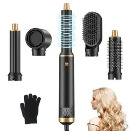 Produktbild: 5 in 1 Hairstyler, Airstyler, Lockenstab Automatisch, Rundbürstenföhn, Warmluftbürste, Air Styler Föhnbürste, Haarstyling Geräte, Thermal Brush, Lockenstab föhn