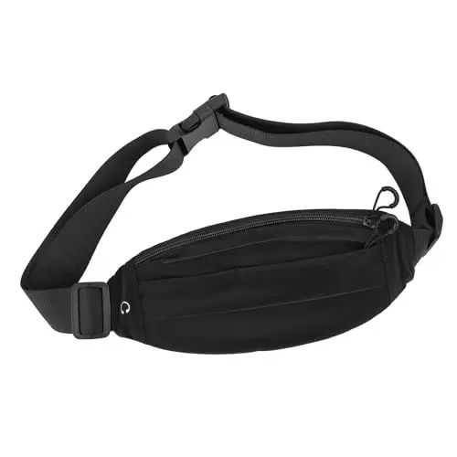 Produktbild: Multifunktionale Reflektierende Sport-Hüfttasche, Nylon-Gürteltasche mit Verstellbarem Riemen für Arbeits- und Einkaufsreisen (BLACK)