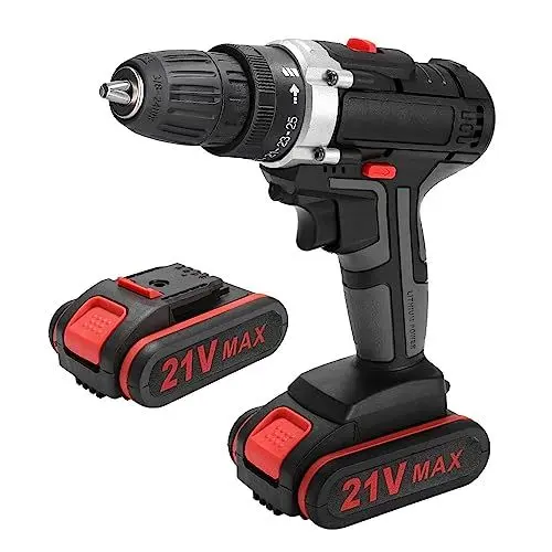 Produktbild: Multifunktionaler, kabelloser Bohrer mit hoher Leistung, Lithium-Akku, mit 1300mAh Akkukapazität, 28N.m Drehmoment und 1450 U/Min Geschwindigkeit, für Heimwerkerarbeiten (EU 2