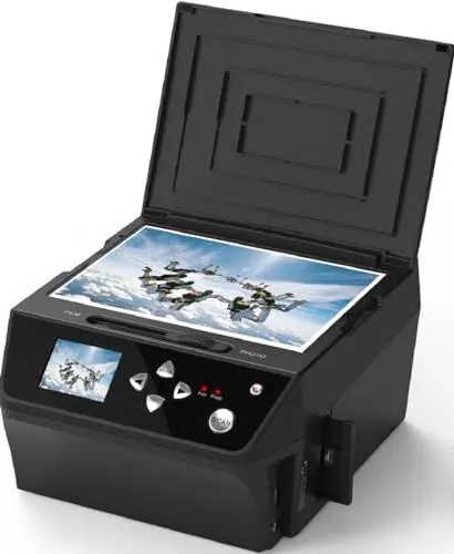 Produktbild: Multiscanner für Fotos, Dias und Negative, Konvertiert Negative und Filmdias 35mm, 110 in JPEG, inkl. Bildbearbeitungssoftware, 8GB Speicherkarte