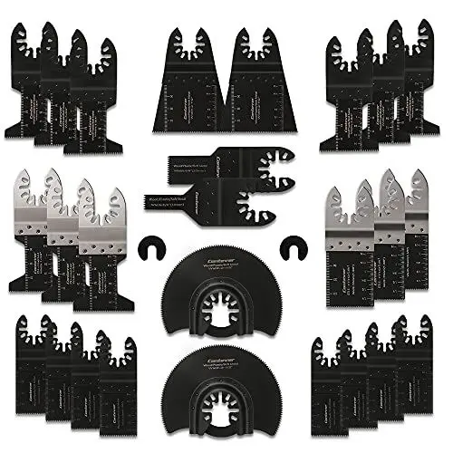 Produktbild: Multitool, 28 tlg Sägeblätter Kit Oszillierwerkzeug Zubehör Oszillierendes Set Multifunktionswerkzeug für Fein Multimaster, Dremel, Bosch, Makita, Dewalt