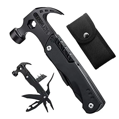 Produktbild: Geschenke für Männer, Vatertagsgeschenke für Papa, 16 in 1 Multitool Survival Gadgets, Geburtstagsgeschenk für Männer, Männergeschenke Camping Zubehör (Schwarz)