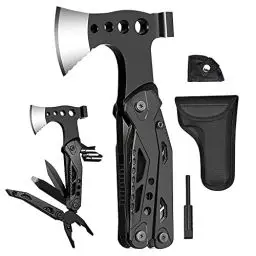 Produktbild: Multitool Werkzeug Geschenke für Männer, 16 in 1 Camping Gadgets Survival Kit Hammer Axt mit Zange Klappmesser Schraubendrehe Flaschenöffner, Multifunktionswerkzeug für Camping, Wandern, Notfall