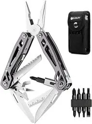 Produktbild: BIBURY Multitool Zange Geschenke für Männer Frauen, Titan Mehrzweck-Taschenmesser-Zangen-Kit, Edelstahl Multizange Tool mit Schraubendreher, für Outdoor, Camping, Jagd, Angeln & Wandern