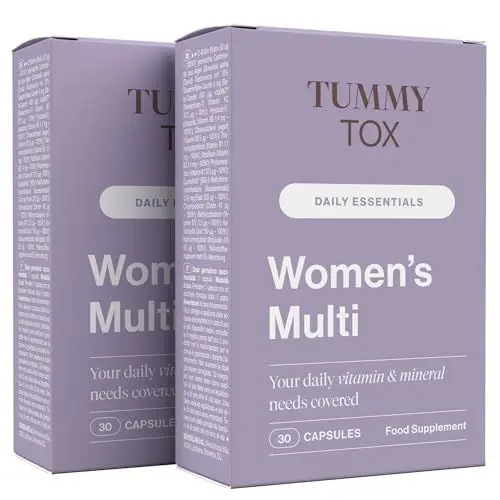 Produktbild: Multivitamin, 13 Vitaminen, 10 Mineralstoffen und Beta-Carotin zur Unterstützung des Immunsystems, 60 Hochdosierte Komplex-Kapseln für 2 Monate, Tummy Tox