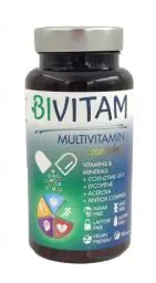 Produktbild: Multivitamin komplex - 90 hochdosierte Komplex-Kapseln - Vegan - wertvolle Vitamine A-Z - Premium-Rohstoffe - Coenzym Q10 - Vitamin D3+K2 - Vitamin B Komplex - 90 tage - Premium Multivitamin - Bivitam