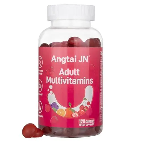 Produktbild: Multivitamin Gummis,120 Gummibärchen mit Vitaminen A,B6,C, D,E,Biotin,Zink,Gummis für Frau Mann mit den Vitaminen & Mineralien,Vegan, Glutenfrei,Non-GMO,Gemischter Beerengeschmack,2 Monate,Angtai JN