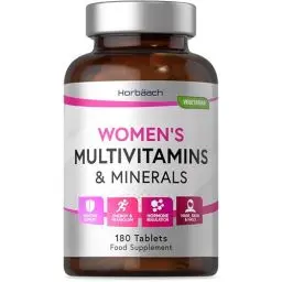 Produktbild: Multivitamin Tabletten Frauen | 180 Tabletten - 6 Monate Vorrat | Hochdosiert mit Eisen, Biotin, Vitamin B6 und mehr! | Energie, Knochen und Immunsystem | de Horbaach