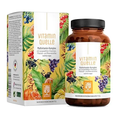 Produktbild: Multivitamin & Mineralien Komplex - 35 wertvolle A-Z Vitamine und Mineralstoffe - Multi Vitamin Kapseln hochdosiert - Vegan und ohne unnötige Zusatzstoffe