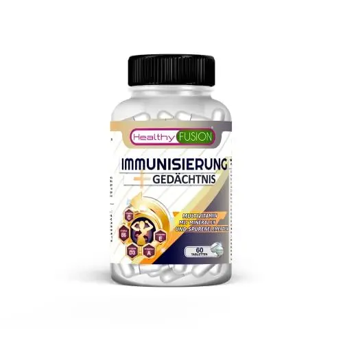 Produktbild: Multivitamin-Komplex mit den Vitaminen C, E, B3, B5, A, B6, B2, B1, B9, B12, D3, Zink und Eisen | Verbessert und stärkt das Gedächtnis | 60 Tabletten