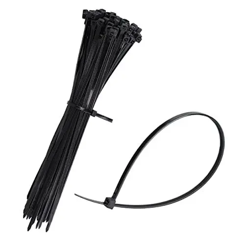 Produktbild: mumbi Kabelbinder schwarz 200mm x 2,5 mm UV-beständig Brandschutz UL 94 V2 Profi SET 100 Stück