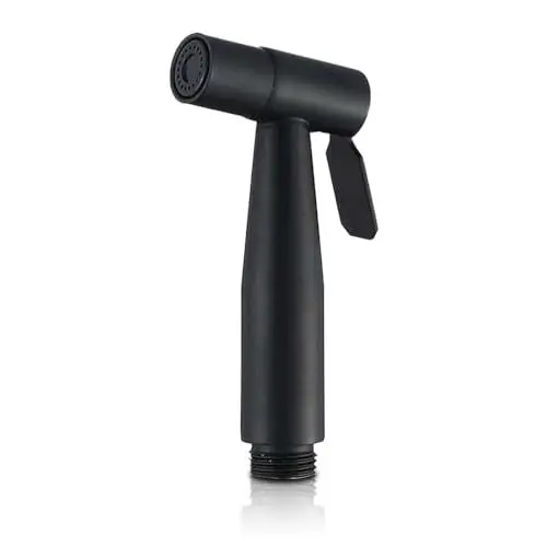 Produktbild: MUMENG Bidet Handbrause für Toilette,Edelstahl Bidet Brause,G1/2 Sprühkopf Schnittstelle,Wasserspar WC Handbrause Duschkopf für Dusche Badezimmer Persönliche Hygiene Windelreinigung(Schwarz)
