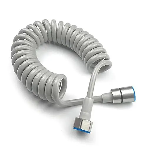 Produktbild: MUMENG Teleskopischer Duschschlauch,Flexible Brauseschlauch Badezimmer ABS Federschlauch für Handbrause Toilette Bidet Waschbecken Sprayer Ausziehbar Spiralschlauch Schlauch Dusche Zubehör(Grau)