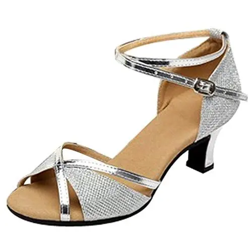 Produktbild: Mumuj Damen Schuhe Elegant Und Bequem Hohe Schuhe Damen Dance Schuhe Damen Mittlere Absätze Sommer Sandalen Damen Elegant Sommer Damen Schuhe (Silver, 37)