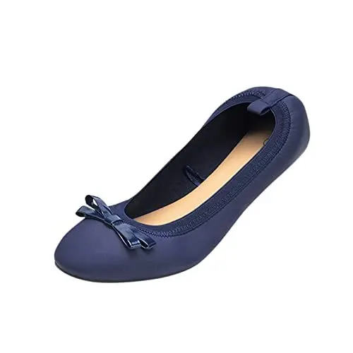 Produktbild: Mumuj Dirndl Schuhe Sandalen Schwarz Damen Lazy Singles Schuhe für Damen, Spitze Arbeitsschuhe, Kausale Schuhe, Flache Schuhe, Damenpumps Schwarze High Heels Damen Schwarze High Heels (Blue, 40)