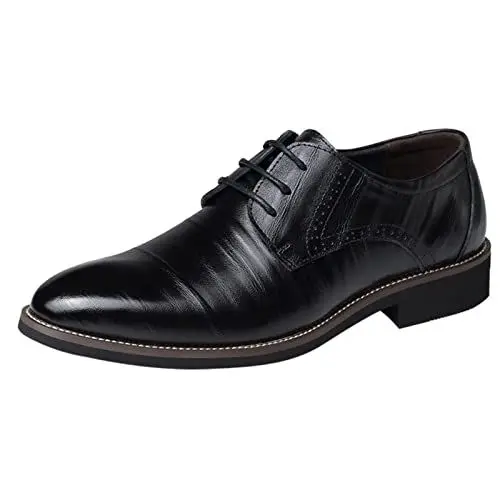Produktbild: Mumuj Sneaker Schwarz Herren Leinenschuhe Herren Sneaker Schuhe im klassischen Stil für Herren zum Hineinschlüpfen aus PU- mit niedriger Gummisohle und Sneaker Schwarz Herren Leinenschuhe (Black, 40)