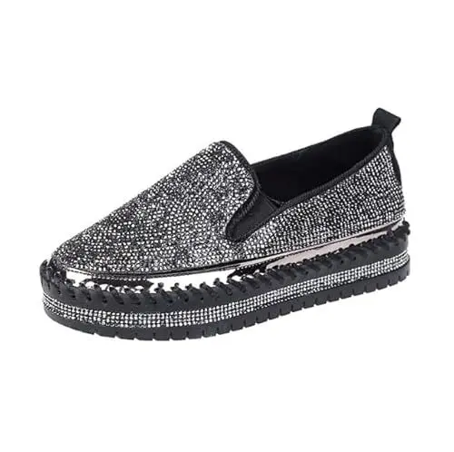Produktbild: Mumuj Sommer Glitzer Schuhe Damen Sommer Gold Glitzer Ballerinas Mädchen Freizeit Tanzschuhe Damen Frauen Schuhe Gold Glitzer Ballerinas Mädchen