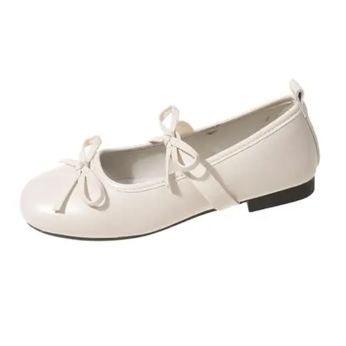 Produktbild: Mumuj Trachtenschuhe Wedges Damen Damen Frühling und Retro Beanie Schuhe mit Schleifen und niedrigen Absätzen Schuhe Damen Gold Schuhe Damen Blau (White, 39)
