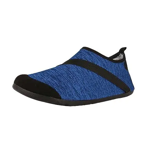 Produktbild: Mumuj Weiße Damen Sneaker Weite Schuhe Damen Indoor-Sportschuhe und Socken für Männer und Frauen, rutschfeste, leise Fitness-Laufschuhe für Erwachsene, Damenschuhe Sneaker Diabetiker Schuhe (Blue, D)