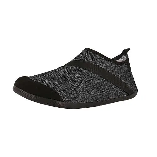 Produktbild: Mumuj Weiße Damen Sneaker Weite Schuhe Damen Indoor-Sportschuhe und Socken für Männer und Frauen, rutschfeste, leise Fitness-Laufschuhe für Erwachsene, Damenschuhe Sneaker Diabetiker Schuhe (Black, E)