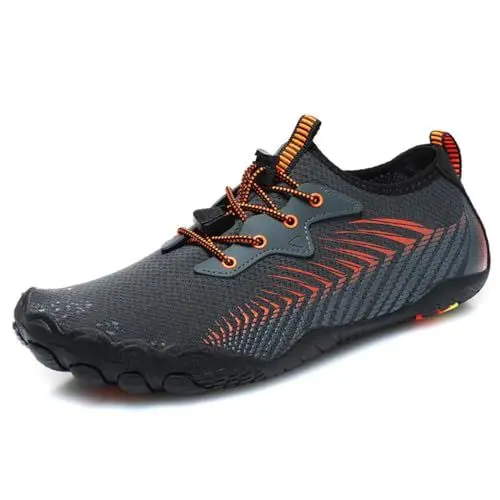Produktbild: Mumuj Woman Grüne Fitnessschuhe Frauen Canvas Low Top -Wasserschuhe für Männer und Frauen, schnelltrocknende Schuhe, Wander-, Schwimm-, Tauchschuhe, Männer Warme Mokassins Damen Schwarz (Grey, 42)
