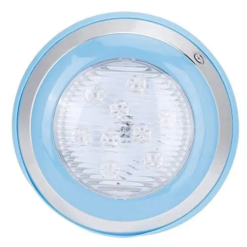 Produktbild: Mumusuki RGB-Schwimmbadleuchte, 9 W, Poolleuchte, Unterwasserleuchte, 9 LEDs, Farbwechselnde Unterwasserlandschaftslampe, IP68, Wasserdicht, DC12 V
