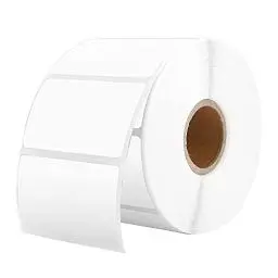 Produktbild: MUNBYN 57x32mm Thermodirekt-Etiketten, Selbstklebend Adressaufkleber, BPA&BPS Freies Quadratisches Etiketten für Thermo-Etikettendrucker-1 Rolle,1000 Etiketten Weiß
