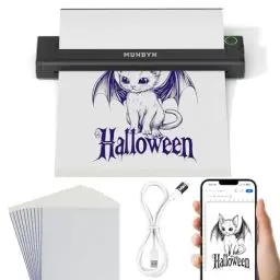 Produktbild: MUNBYN Tattoo Drucker Bluetooth Stencil Drucker Tattoo Printer für Haut Tattoodrucker mit 10 Blatt A4 Tattoo Transferpapier Thermodrucker Tattoo für Anfänger, Kompatibel mit Android iOS Mac