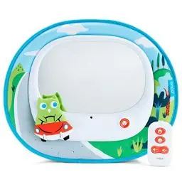 Produktbild: Munchkin Cruisin 'Baby In-Sight Owl Autospiegel, 8 unterhaltsame Melodien und beruhigende Melodien, synchronisiert mit LED-Lichtshow, Auto Battery Shut Off