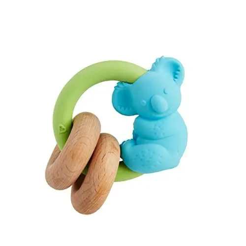 Produktbild: Munchkin WildLove Koala Beißspielzeug | Einfach zu haltender Beißring mit Holzringen | Silikon-Beißspielzeug, Effektives Beißspielzeug für Babys | Ideal für 3 Monate+