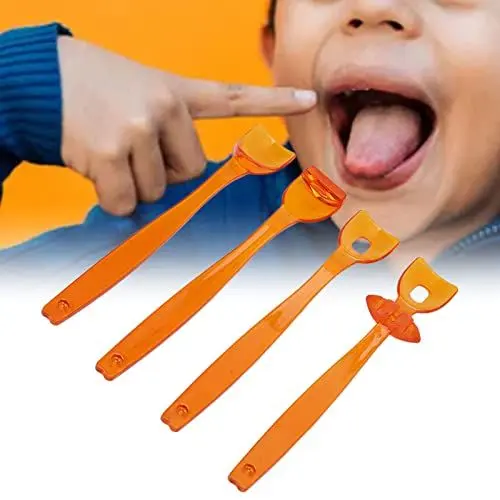 Produktbild: Mund Zunge Tipp Exerciser Trainer, Oral Muscle Strength Tongue Training Tool, Mund Lippen Muskeltrainingsgerät Erholungs Werkzeug für Dysarthrie (Orange)