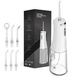 Produktbild: Munddusche Kabellos,Tragbar Elektrische Zahnreiniger,Munddusche Testsieger für 4 Modi & 6 Düsen, 300ML Wassertank Mund Reiniger für Mundpflege & Reinigung IPX7 Waterproof Electric Water flosser