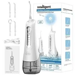 Produktbild: Munddusche Kabellos 4 Reinigungsmodi 4 Jet-Tipps, IPX7 Wasserdicht und USB Wiederaufladbarer Elektrische Zahnreiniger für Reise und Homful, Kieferorthopädischer, Zahnpflege