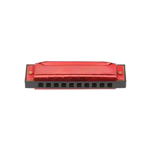 Produktbild: Mundharmonika Bunte 10-Loch-Blues-Mundharmonika(Red)