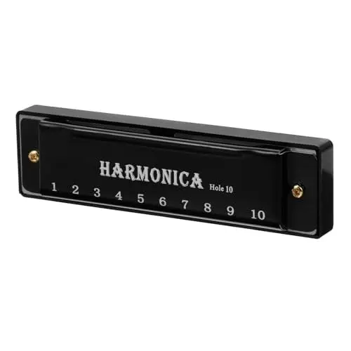 Produktbild: Mundharmonika Mundharmonika 10 Löcher Musikinstrumente für Erwachsene Mini Chromatische Schlüssel Tasche Trompete Mundharmonikas