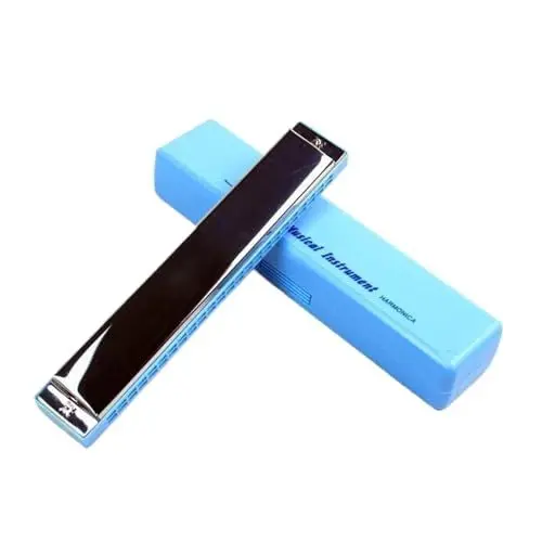 Produktbild: Mundharmonika Mundharmonika Tremolo 24 Löcher Mundharmonika C Kupfer Bord Holz Instrumente