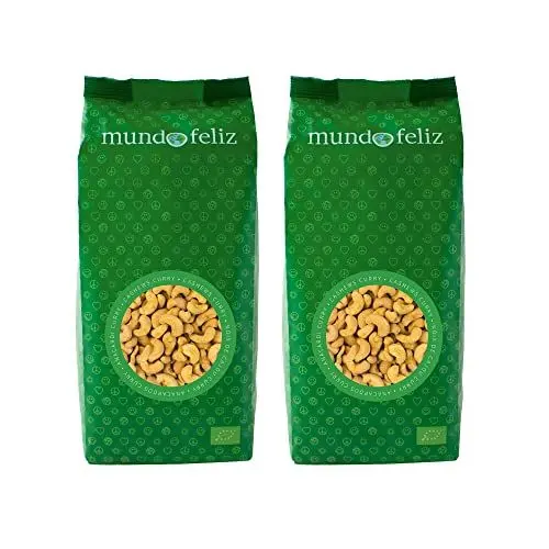 Produktbild: Mundo Feliz - Bio Cashewkerne, geröstet, m. Curry, 2 x 400g