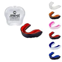 Produktbild: Mundschutz Erwachsene Jugend & Junior für alle Kontaktsportarten Mundschutz Boxen, MMA, Gum Shield Rugby, Fußball, Lacrosse, Hockey (Rot/Schwarz, Junioren unter 11 Jahren)