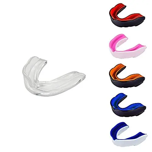 Produktbild: Mundschutz Erwachsene Jugend & Junior für alle Kontaktsportarten Mundschutz Boxen, MMA, Gum Shield Rugby, Fußball, Lacrosse, Hockey (Transparent, Erwachsene über 11 Jahre)