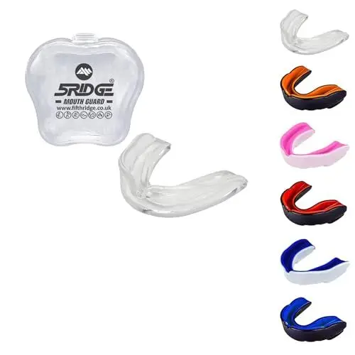 Produktbild: Mundschutz Erwachsene Jugend & Junior für alle Kontaktsportarten Mundschutz Boxen, MMA, Gum Shield Rugby, Fußball, Lacrosse, Hockey (Transparent, Junioren unter 11 Jahren)