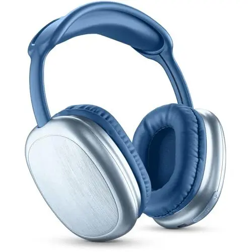 Produktbild: Music Sound | Bluetooth-Kopfhörer MAXI2 | Kopfhörer on Ear Bluetooth 5.0 - Play Time 22h - Charging 1,5h - Integriertes Mikrofon - Bedienelemente am Pavillon und verstellbarem Kopfband, Blaue Farbe
