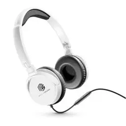 Produktbild: Music Sound | Bügelkopfhörer mit Kabel Over Ear Basic | On-Ear-Kopfhörer Faltbarer Kopfbügel mit 1,2 m Anti-Tangle-Kabel und integriertem Mikrofon - 3,5-mm-Klinkenanschluss – Farbe Weiß