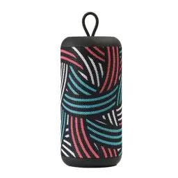 Produktbild: Music Sound | Speaker Vertical | Tragbarer Bluetooth 5.0-Lautsprecher – 5 Watt Leistung – Micro-SD-Steckplatz – Bluetooth-Reichweite 10 Mt. Akkulaufzeit 4h und Ladezeit 1,5h - Fantasie Streifen