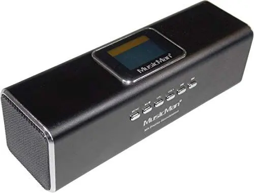 Produktbild: MusicMan Tragbares Gerät mit MA-Bildschirm, integriertem UKW-Radio, USB-TF- und MicroSD-Speicherkarten-Unterstützung, mobiler Tonstation (Schwarz)